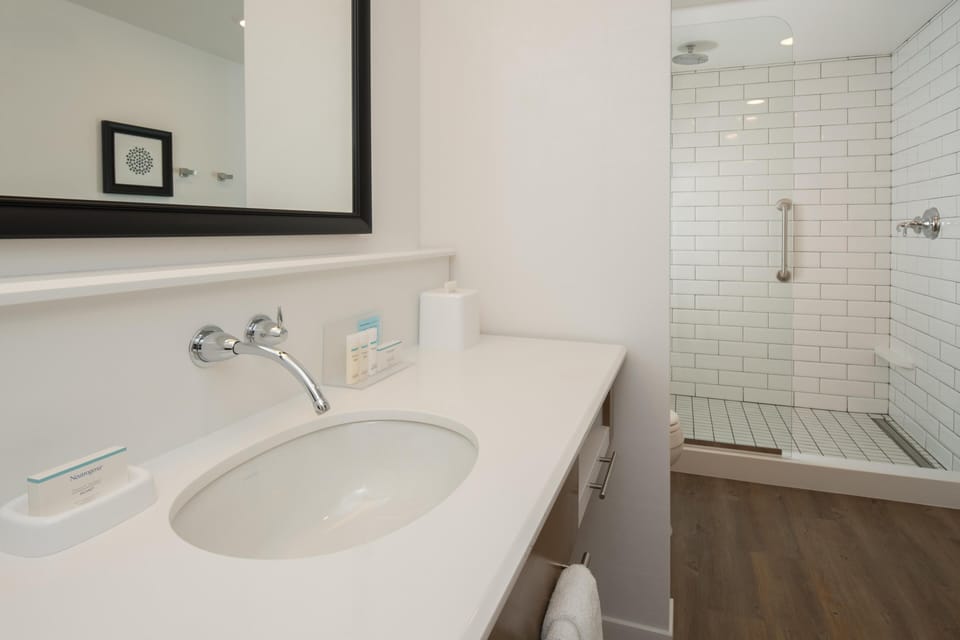 Executive Suite, 1 King Bed with Sofa bed (ADA Hearing) | Bathroom shower