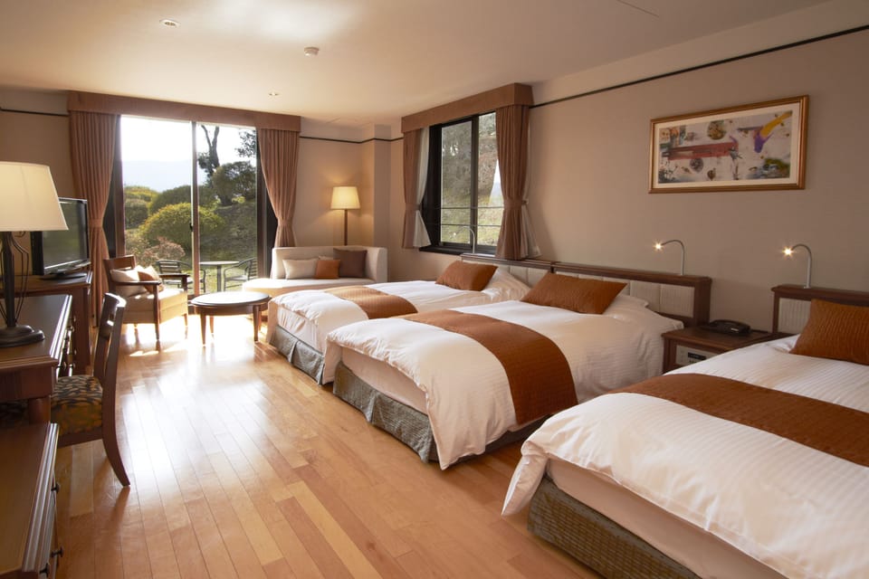 Triple Room, Non Smoking, Garden View | Premium bedding, minibar, in-room safe, desk