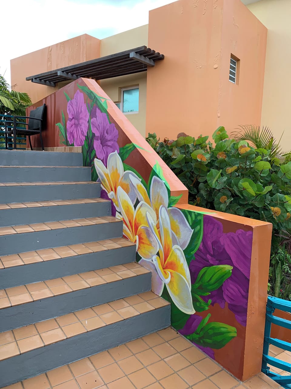 Entrance to your villa is graced by an original @steventellerarts mural
