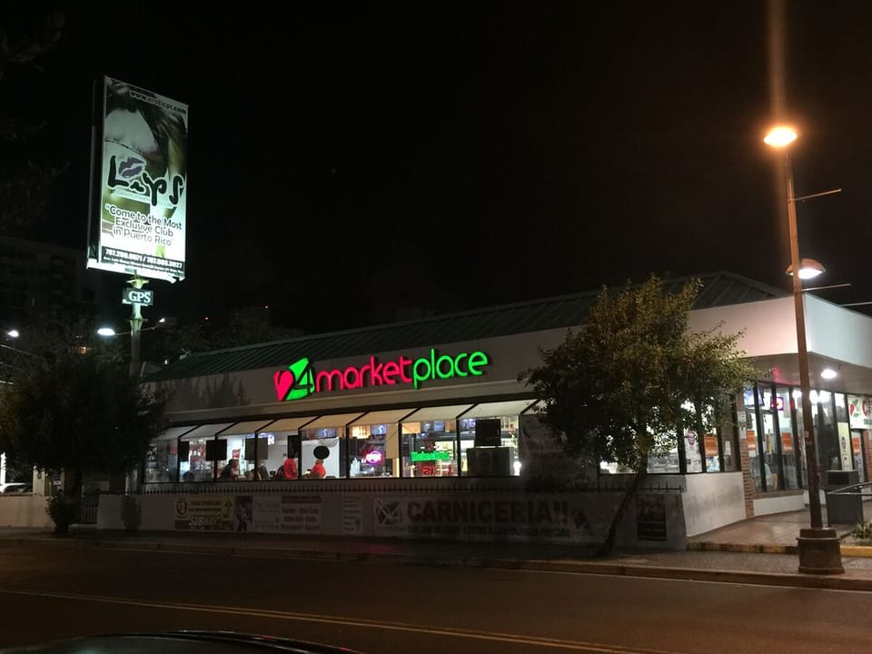 A market squre just across the street  