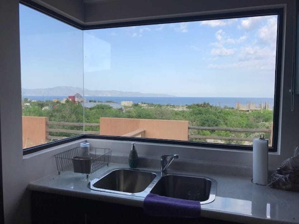 View of the ocean from the kitchen