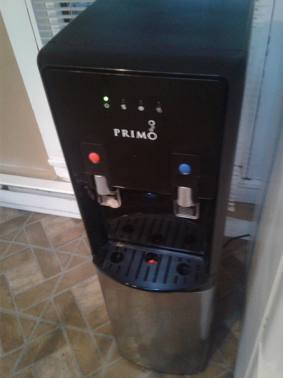 Hot or Cold water on demand from dispenser.