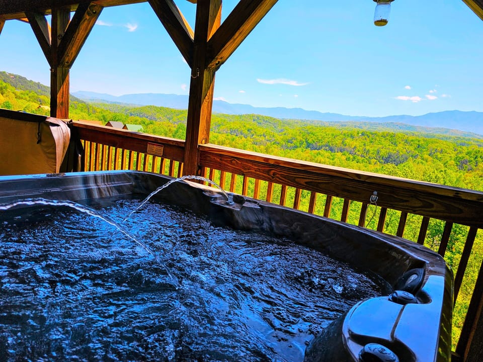 One of Two Hot tubs with Beautiful View!
