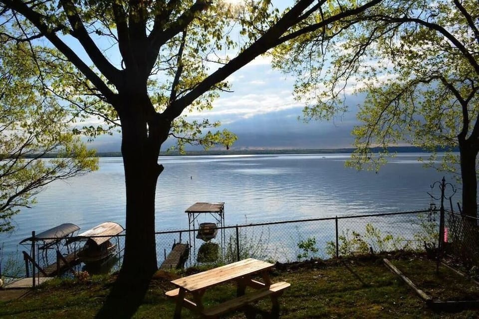 Lake view from the deck (photo taken by renter)