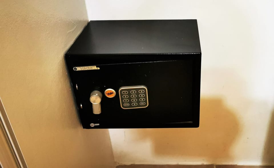 Safe box to store your valuables.