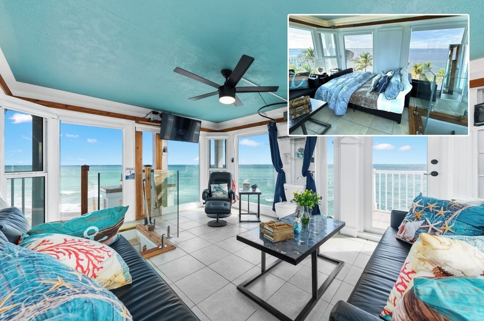 360-degree views from 4th-floor observation room that doubles as a king bedroom