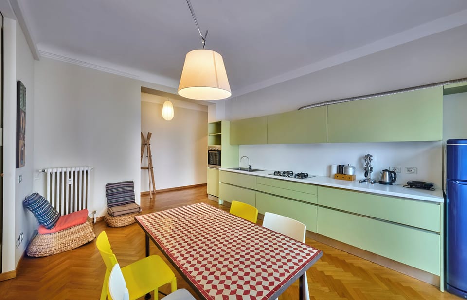The kitchen is equipped with gas stove, electric oven and dish washer.