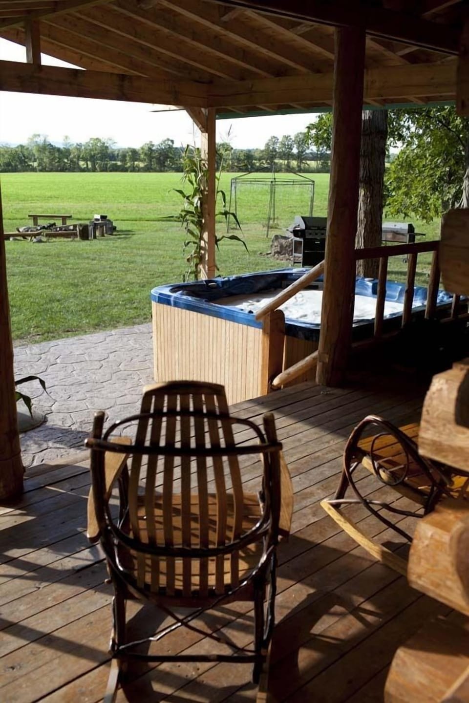 rocking chairs on the deck
