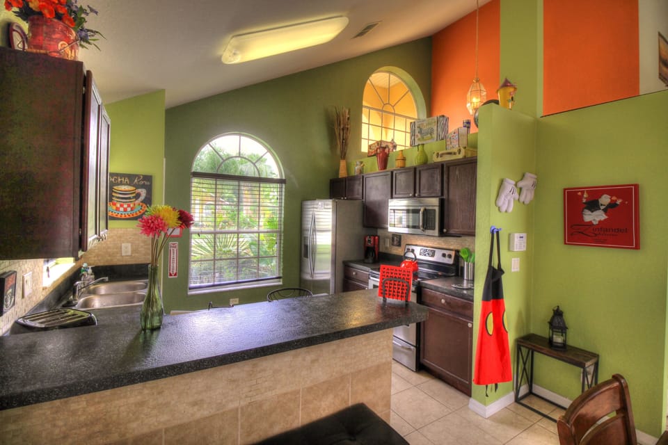 Nicely equipped and totally functional kitchen-very recent stainless appliances.