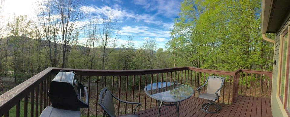 Deck with grill