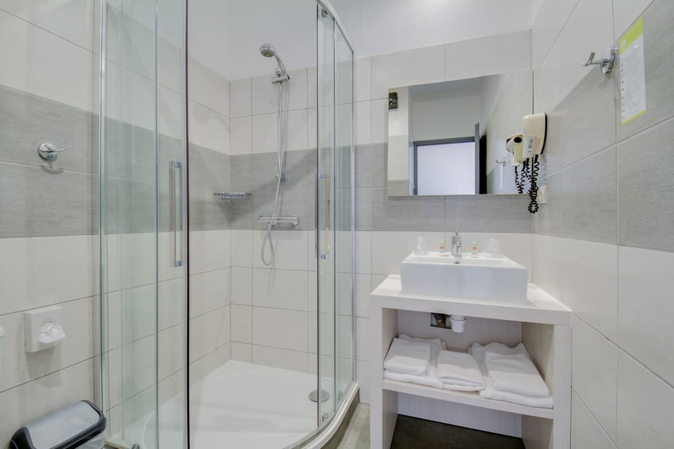 Free toiletries, hair dryer, towels