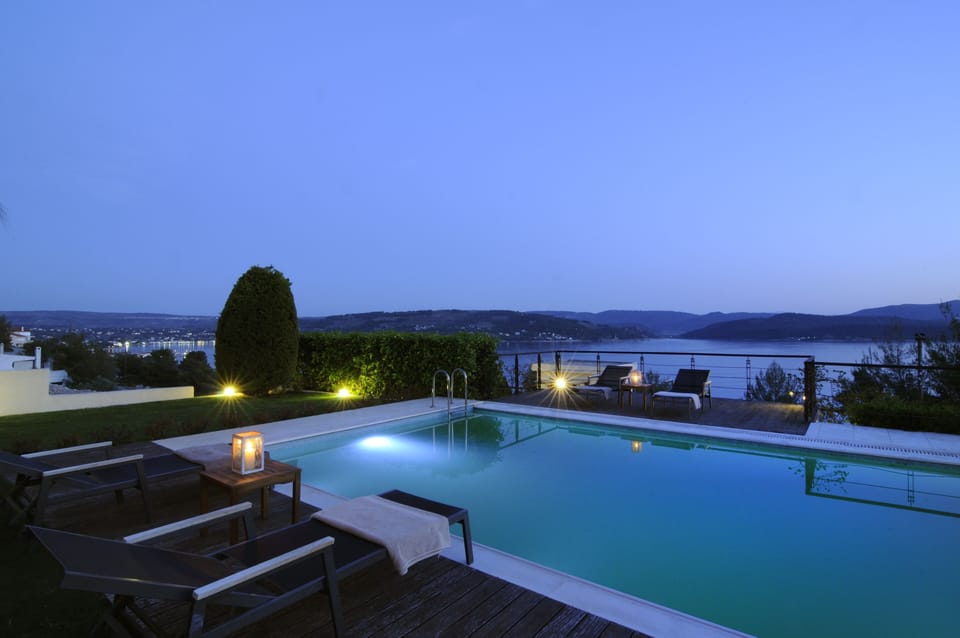 Pool aea during sun set