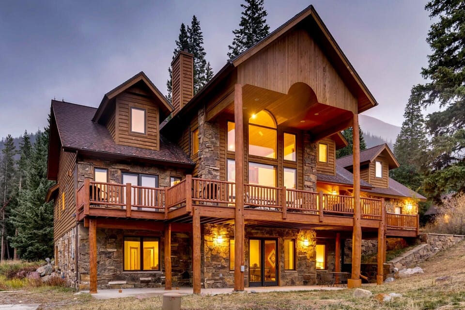 Exterior Back, Expansive Deck and Patio