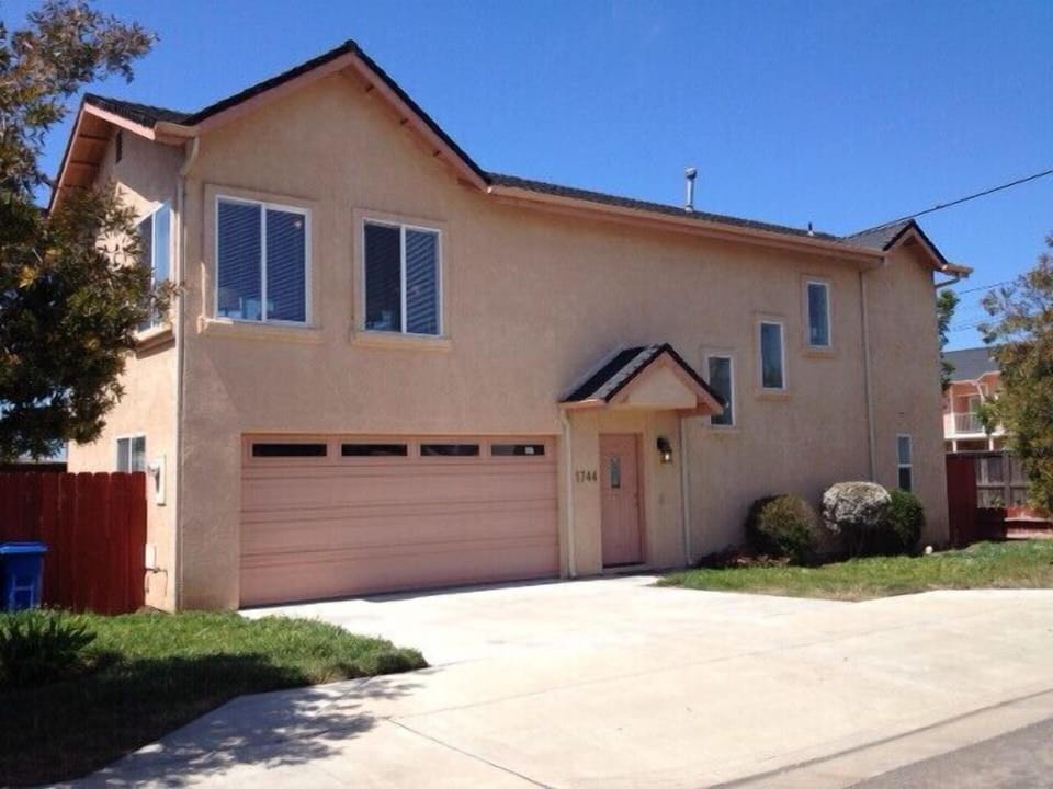 large 2 car garage and drive way