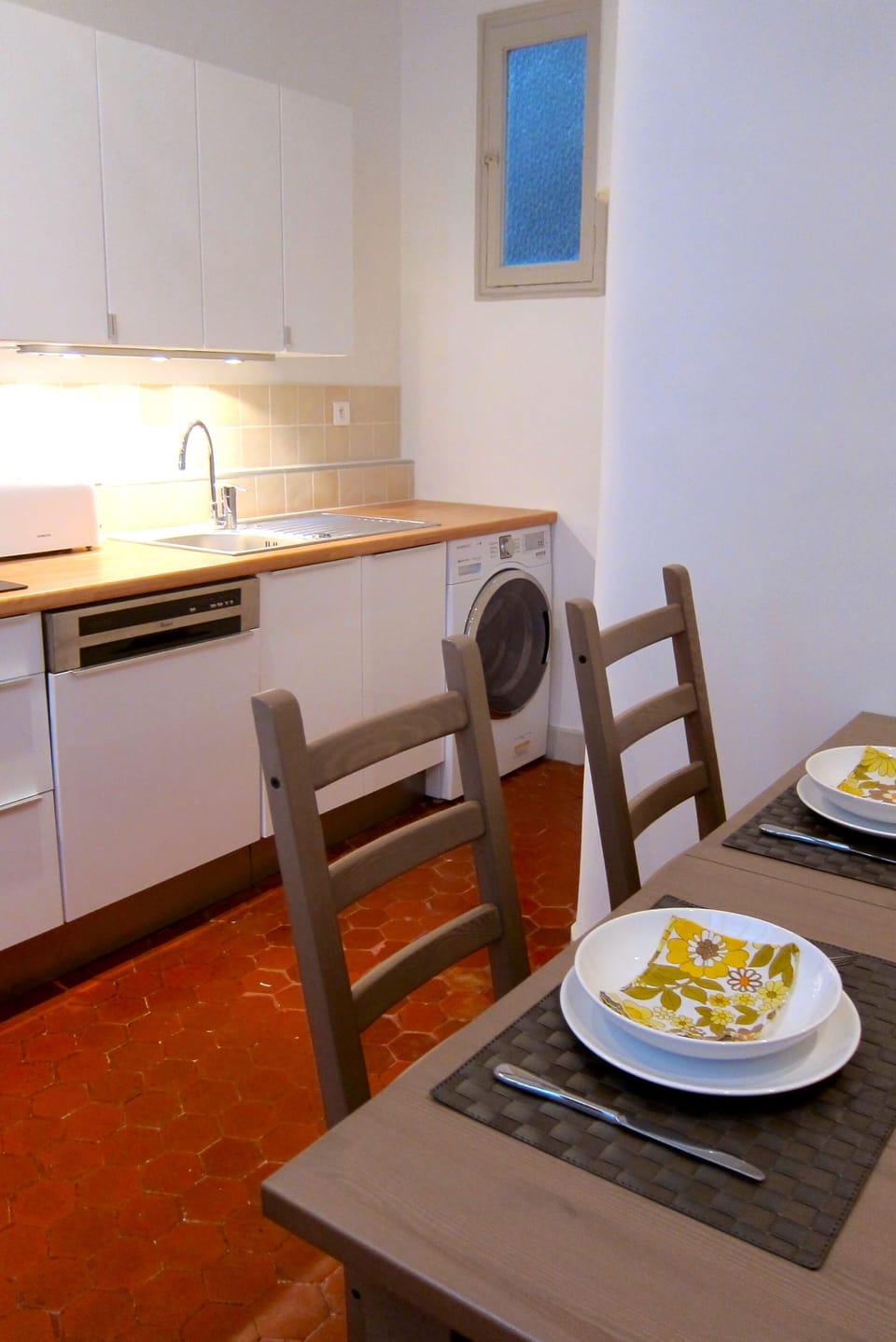 The kitchen.