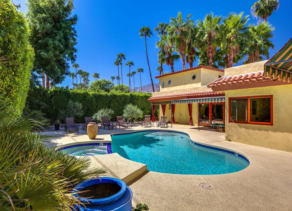 Rear of the House with Pool View. 