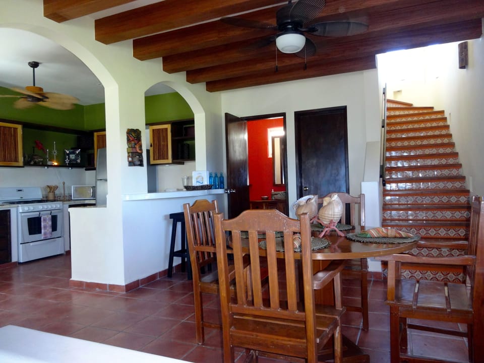 Enjoy your meals in our island style dining area