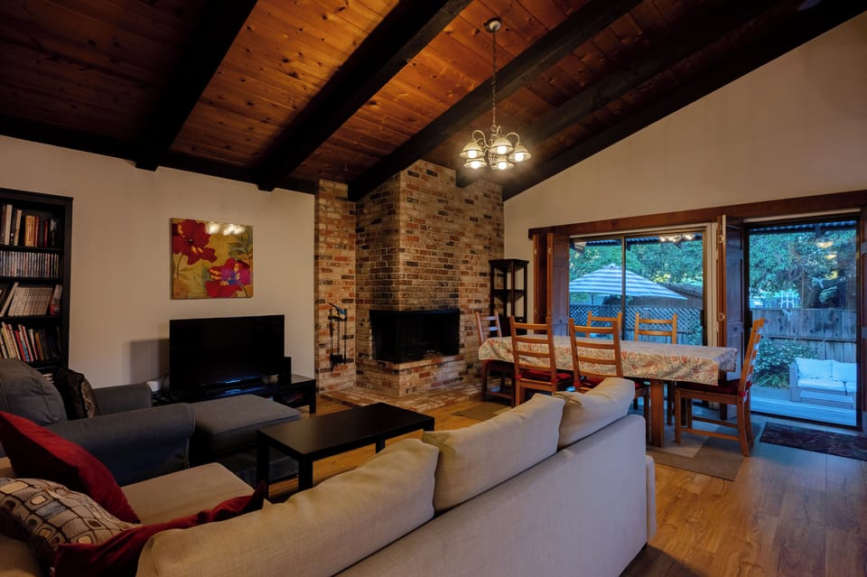 Open area next to kitchen and the backyard.