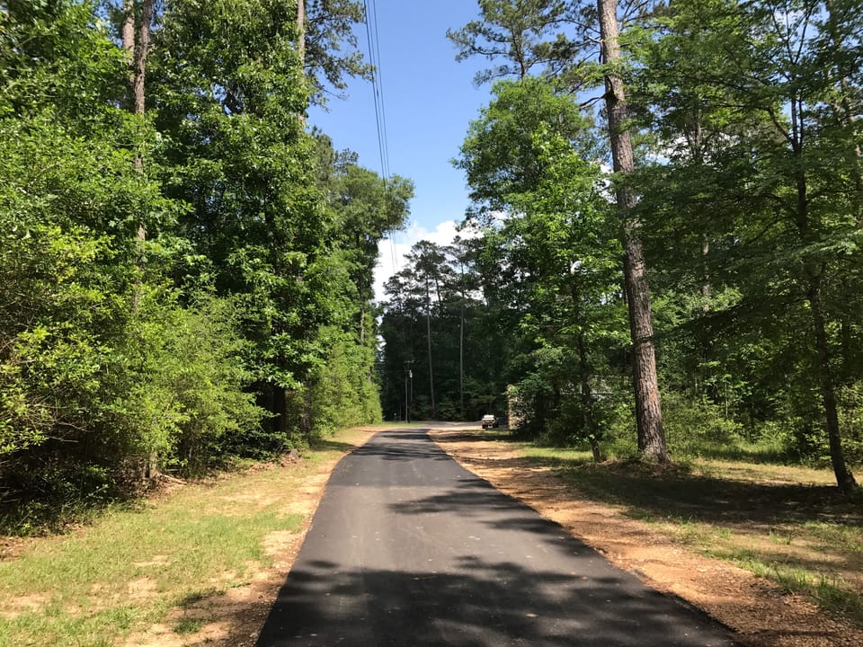A very large backyard and front yard for a quiet walk or private events.