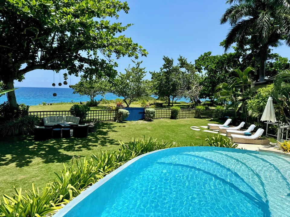 Pool and Caribbean Sea