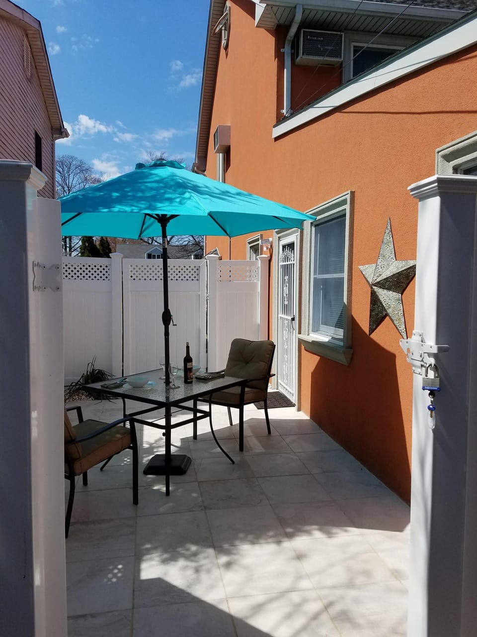 Relax on your porcelain tile patio.
