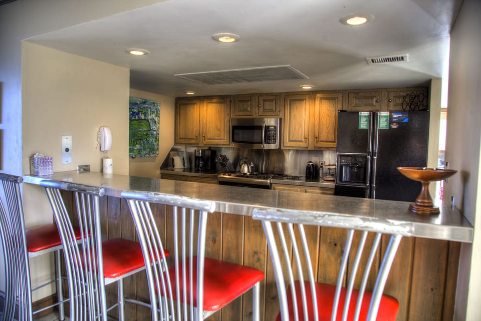 Stainless Bar Top and Galley Kitchen 