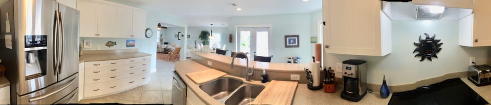 Panoramic view of kitchen 