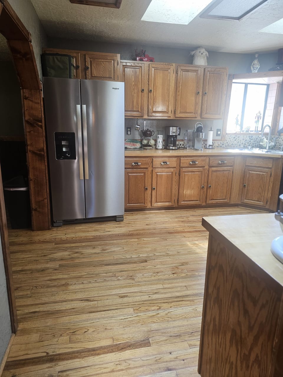 Keurig and 12 cup coffee machines.  Water and Ice in New 2025 Fridge.