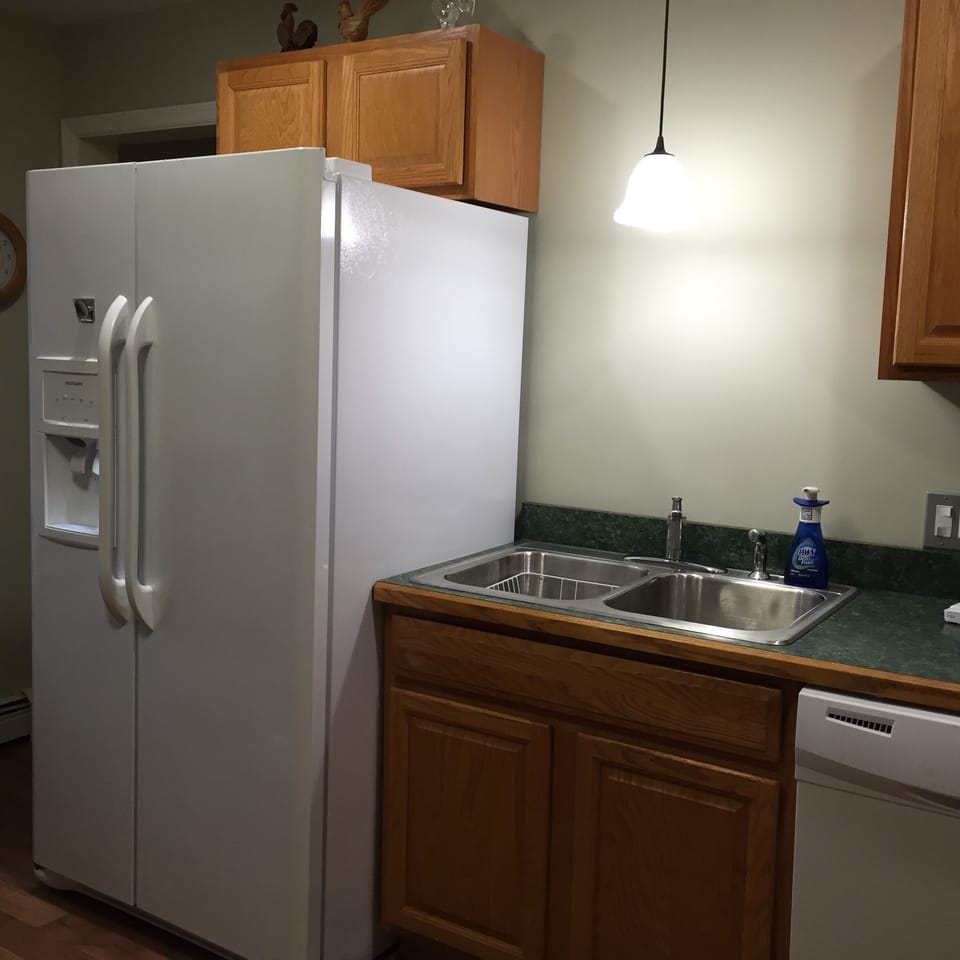 full size refrigerator/freezer, filtered water
