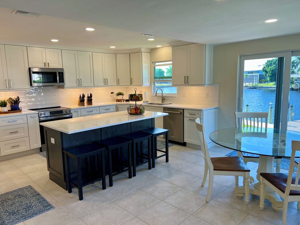 Make yourself at home in the large fully-stocked kitchen. 