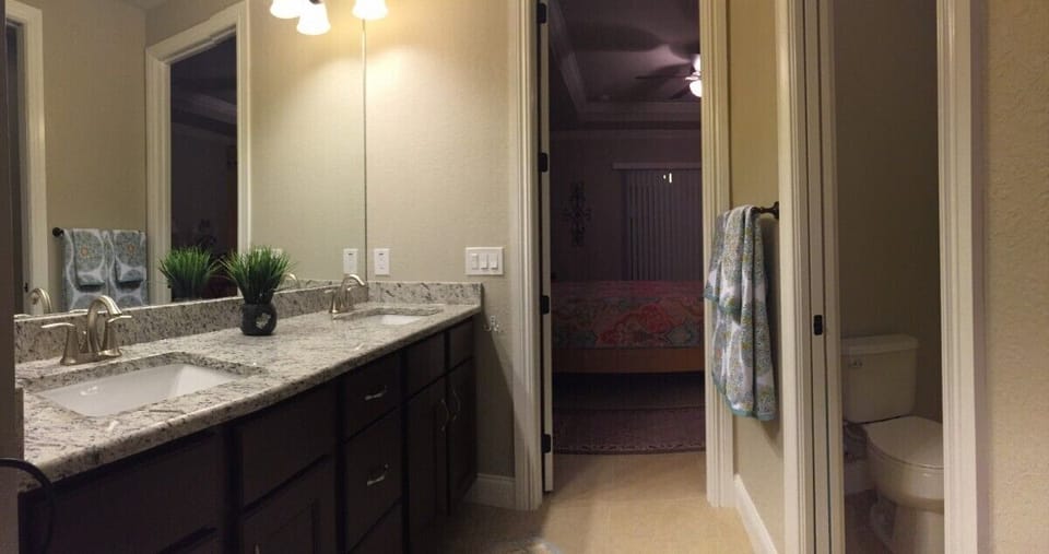 Master bathroom.  