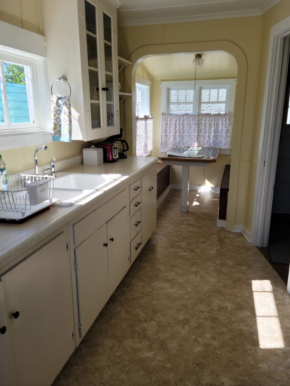 The cottage's spacious kitchen