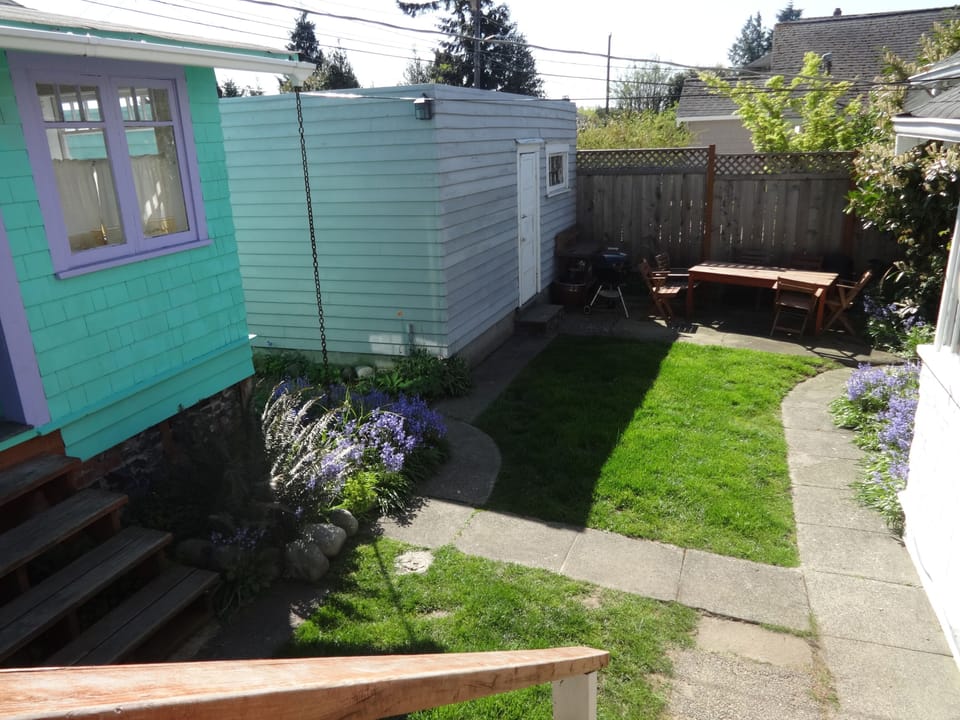 The backyard is shared with our family
