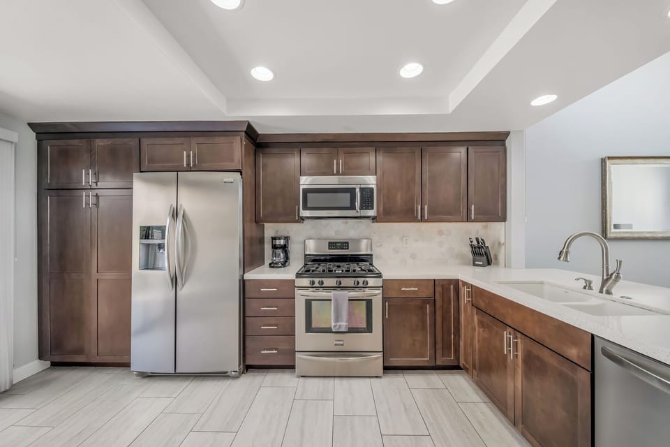 A peek into the beautifully remodeled kitchen