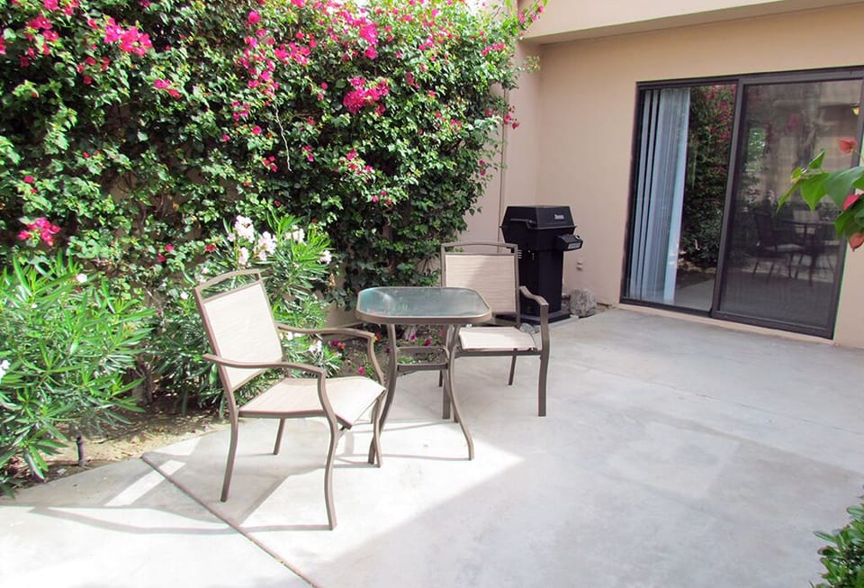 Our private courtyard and barbecue are right off the kitchen and main entrance.