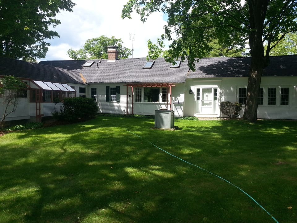 Front yard ready for croquet