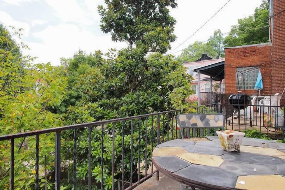 Sipping coffee on the terrace