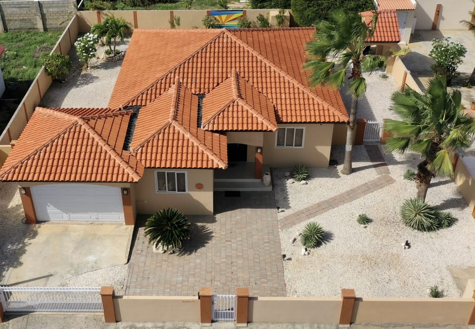 Aerial view of villa