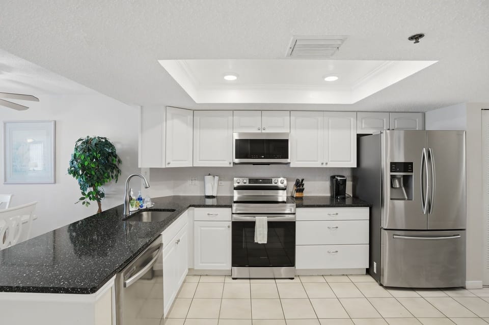Modern appliances and kitchen for your enjoyment