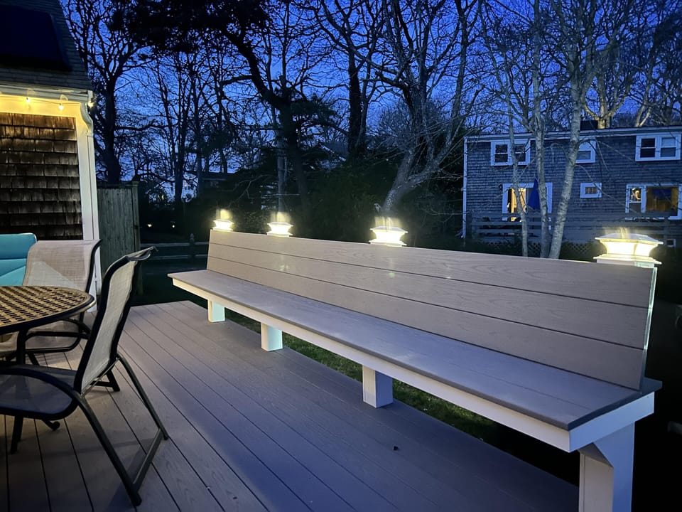 Deck with LED lights for night time enjoyment