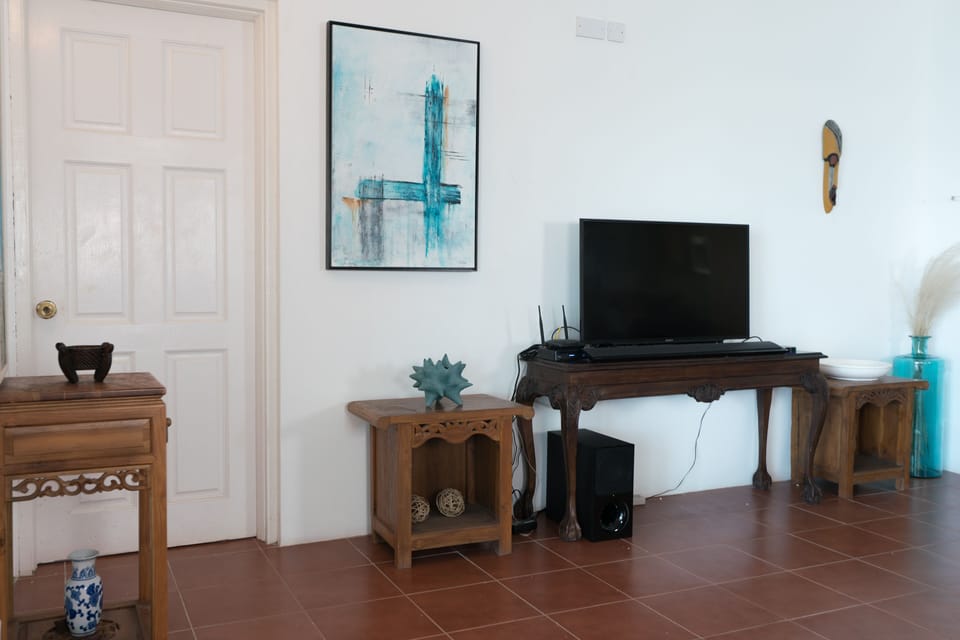 Flat screen tv in living room