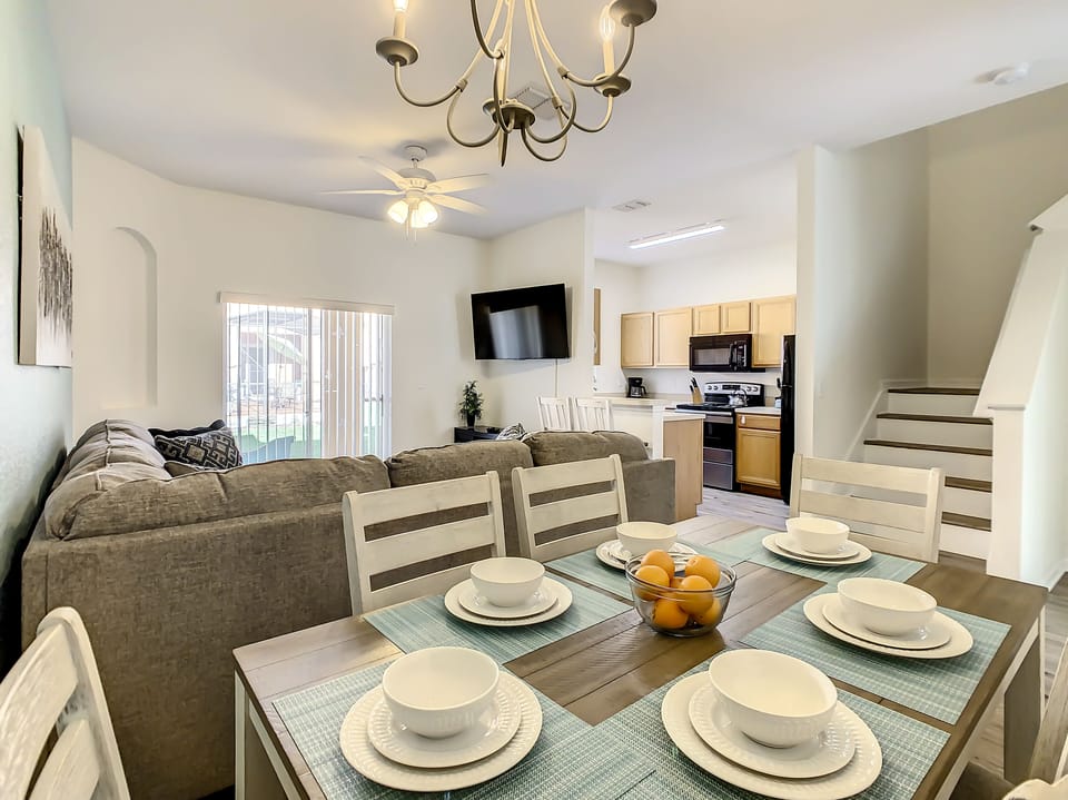 Open floor plan with all new furniture.