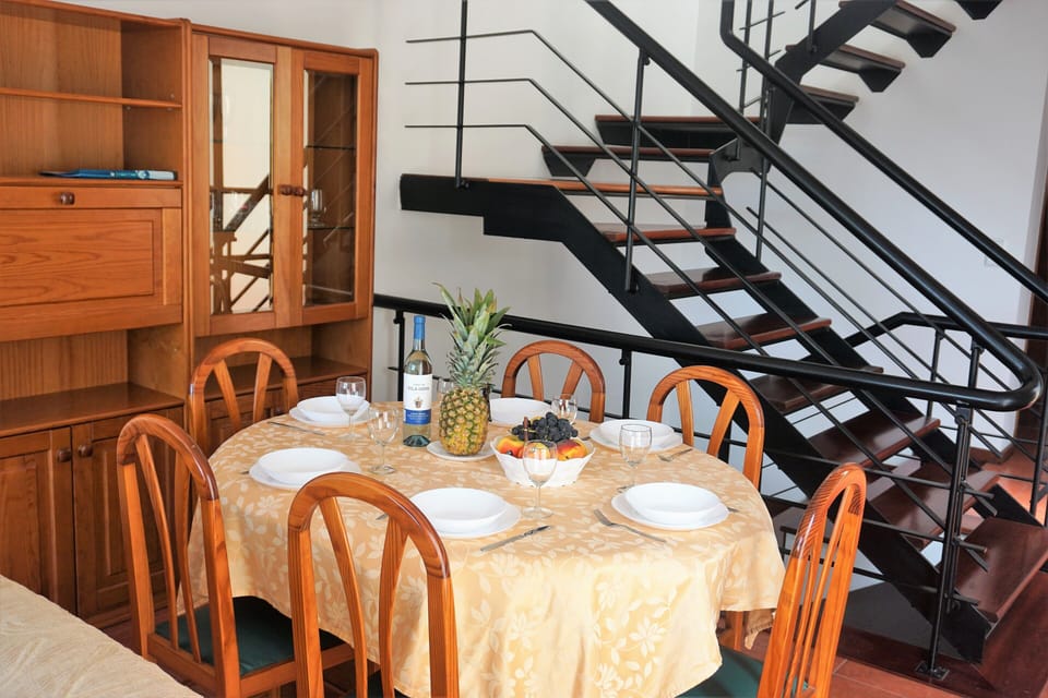 Living room and dining room
