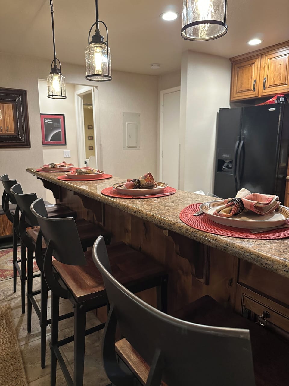Seating for four at the bar!