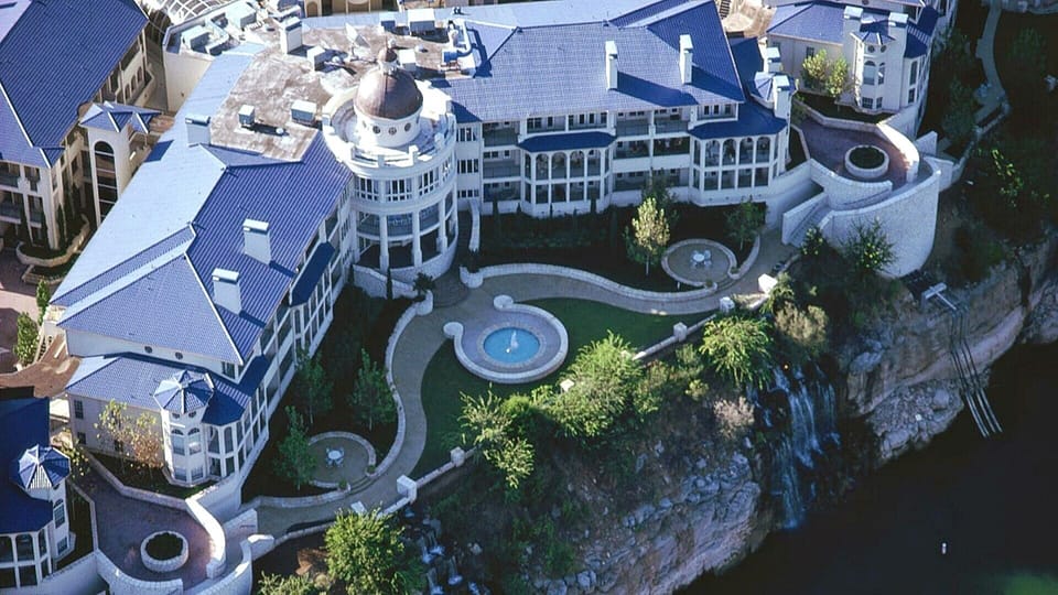 View of a section of island on lake travis.