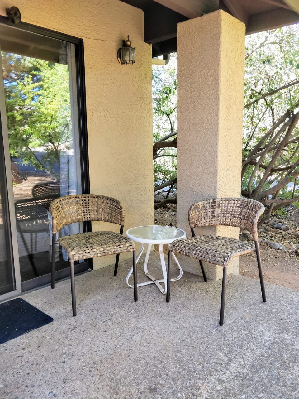 Shaded back patio