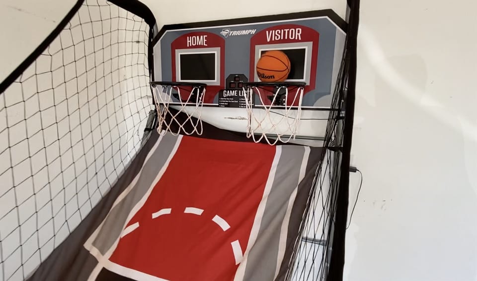 Basketball Challenge in the Garage