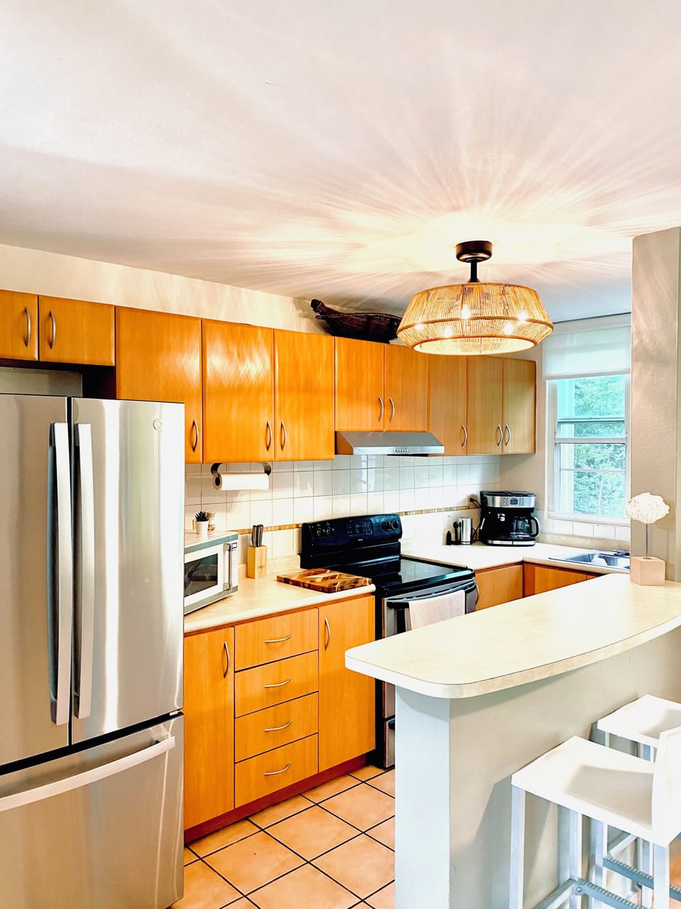 Stocked with all the vital tools, appliances, and cookware.