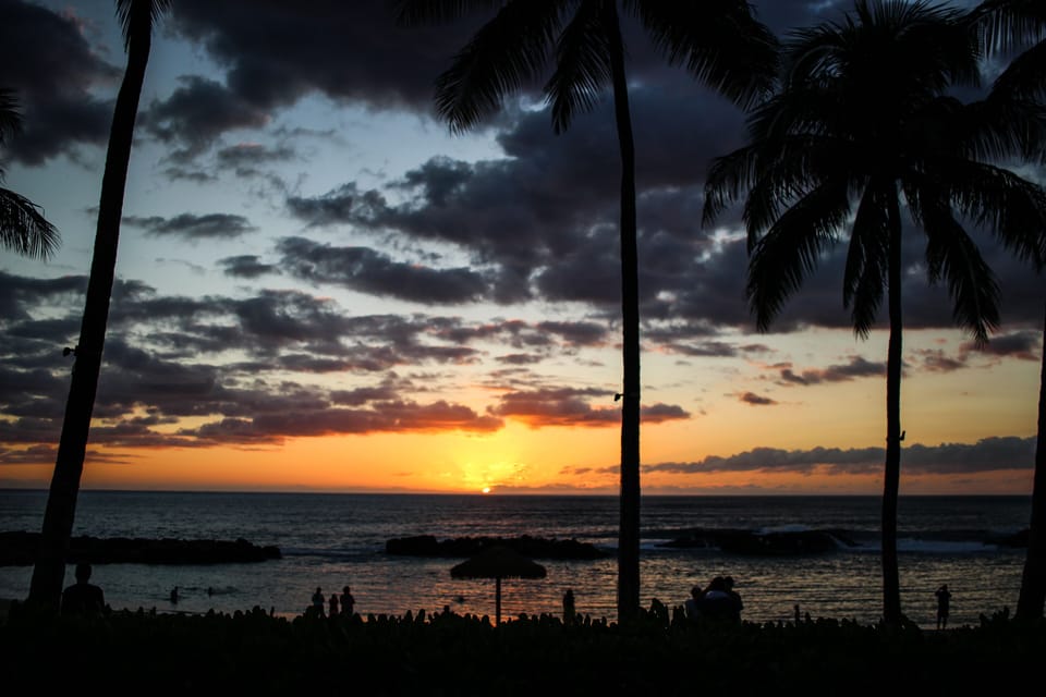 Enjoying the end of another amazing day from the beach!