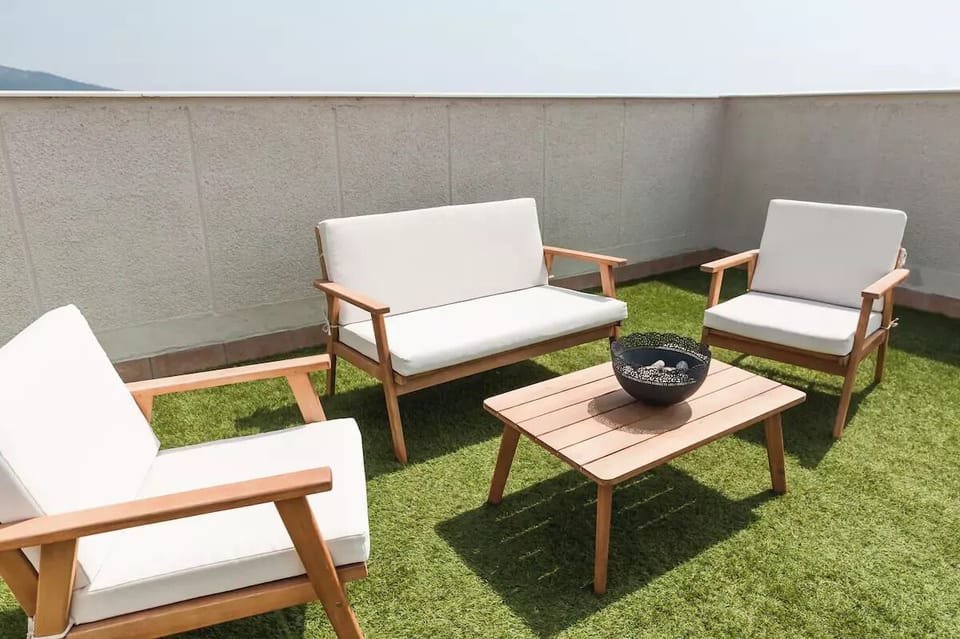 lounge area in private terrace